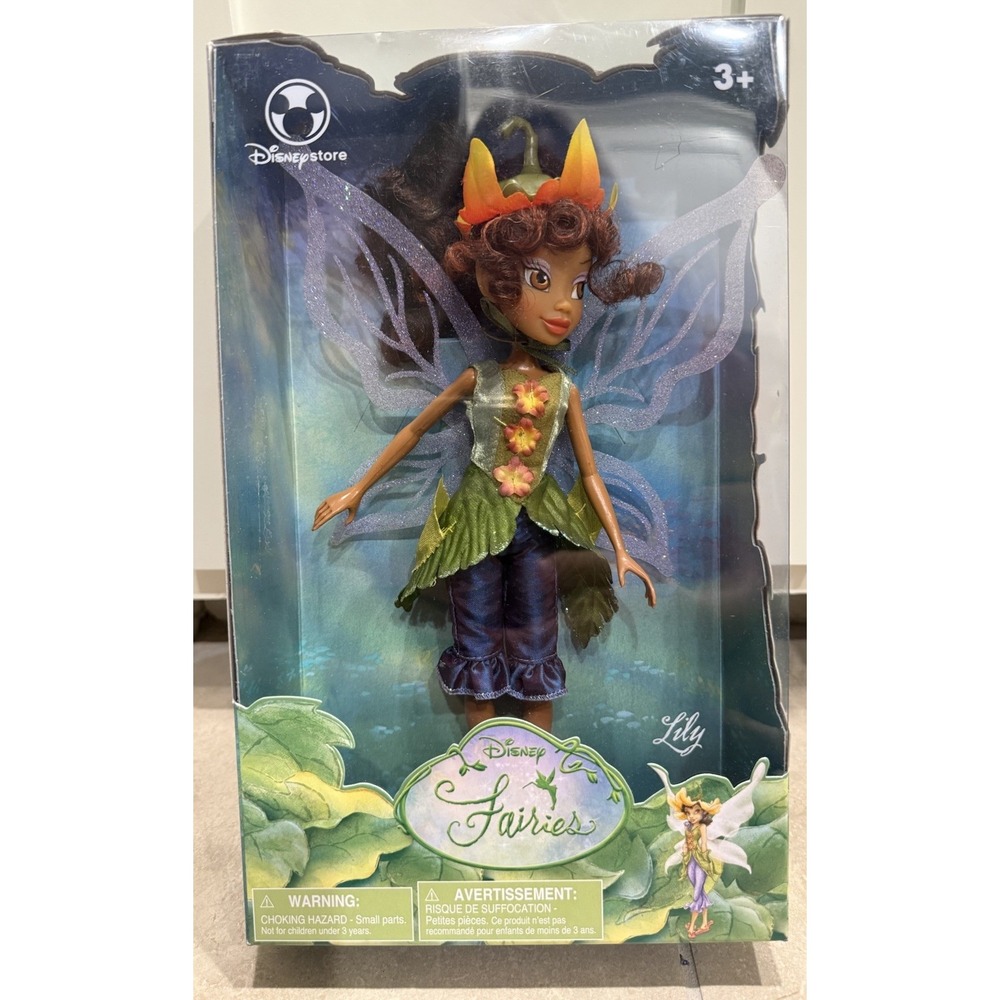 Disney Store Exclusive Pixie Hollow Fairies LILY Doll NEW in BOX!